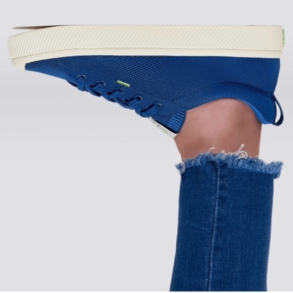 Blue Knit Women's Sneakers